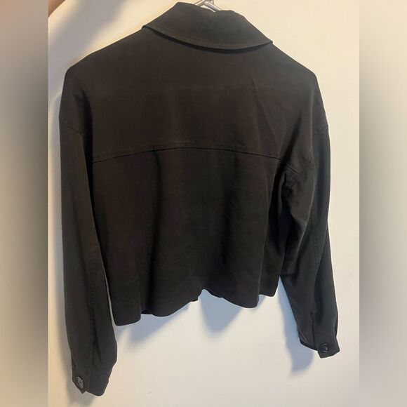 Reitmans Buttoned Crop Twill Shacket (Size 6) - Picture 2 of 3